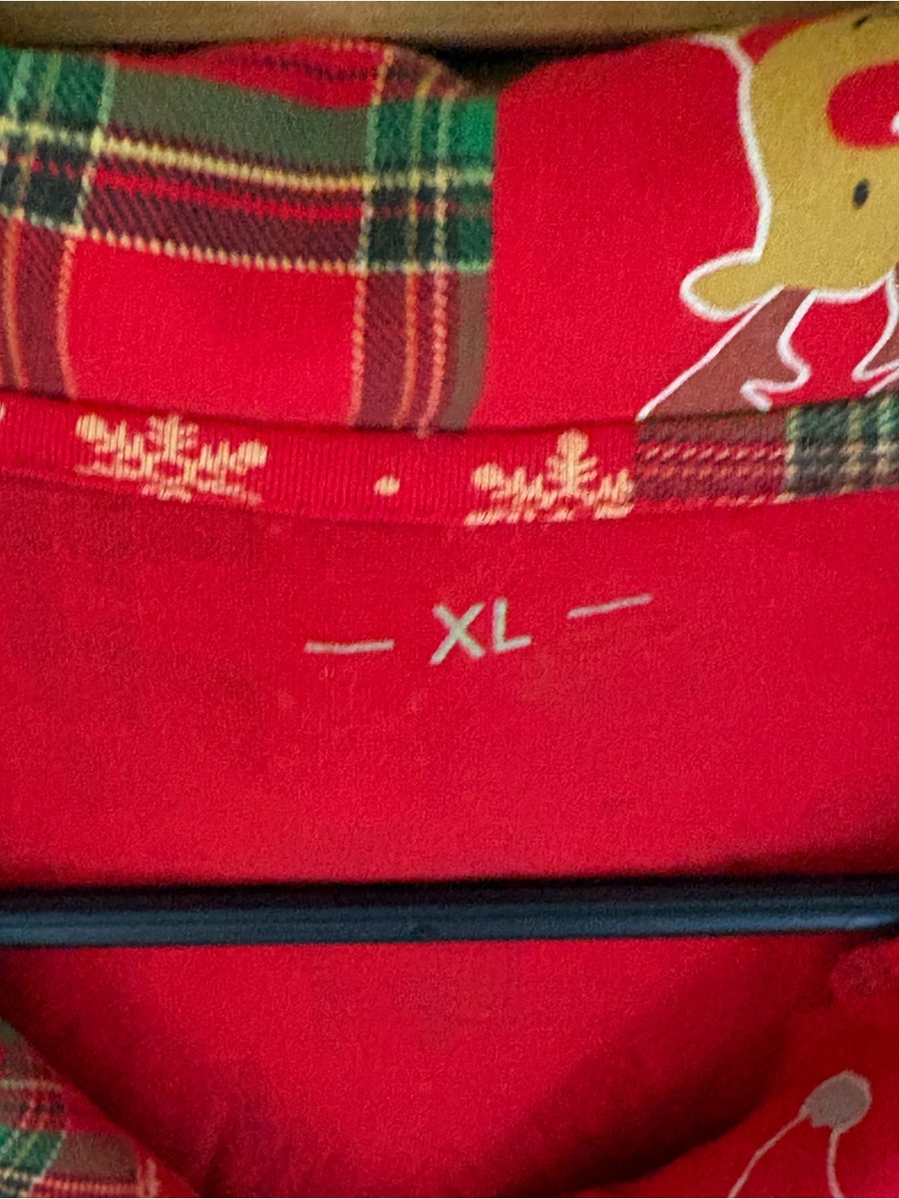 Red Christmas Printed Button-Up Nightshirt - Picture 2 of 3